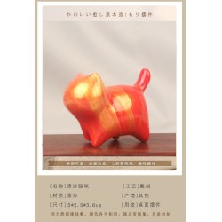 小貓咪漂漆手工藝品桌面擺件